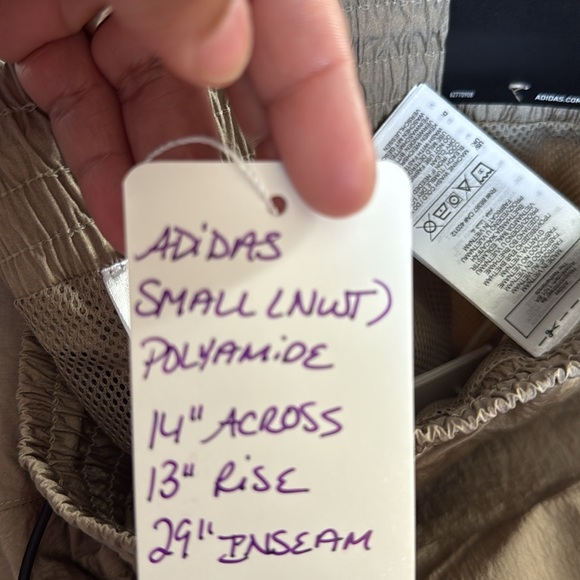 NWT Adidas City Escape Cargo Pants Joggers Elastic Small Gold - Picture 6 of 11